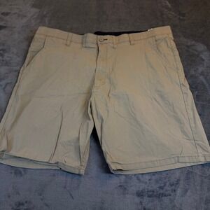 Wrangler Authentics Khaki Cargo Shorts Relaxed Flat Front Nylon Stretch Mens 44